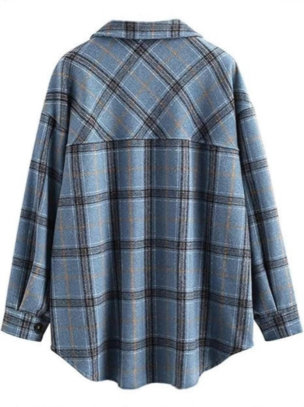 ZARA Ladies Vintage Plaid Shirt Loose Long Sleeve Fall Winter Multicolor